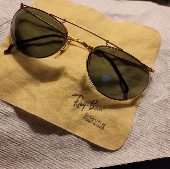 Vintage 1990s Genuine Bausch & Lomb Ray Ban Deco Metal Collection Sunglasses - Picture 3 of 12